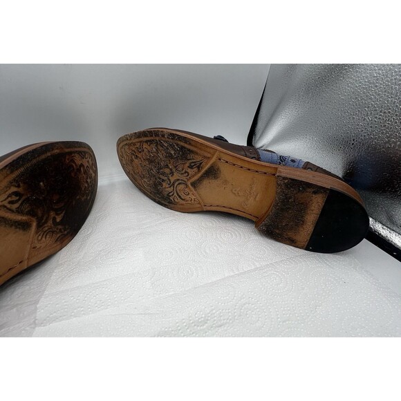 Robert Graham Mens Wingtip Oxford Shoes Brown Blue Paisley Lace Up Leather main image 11